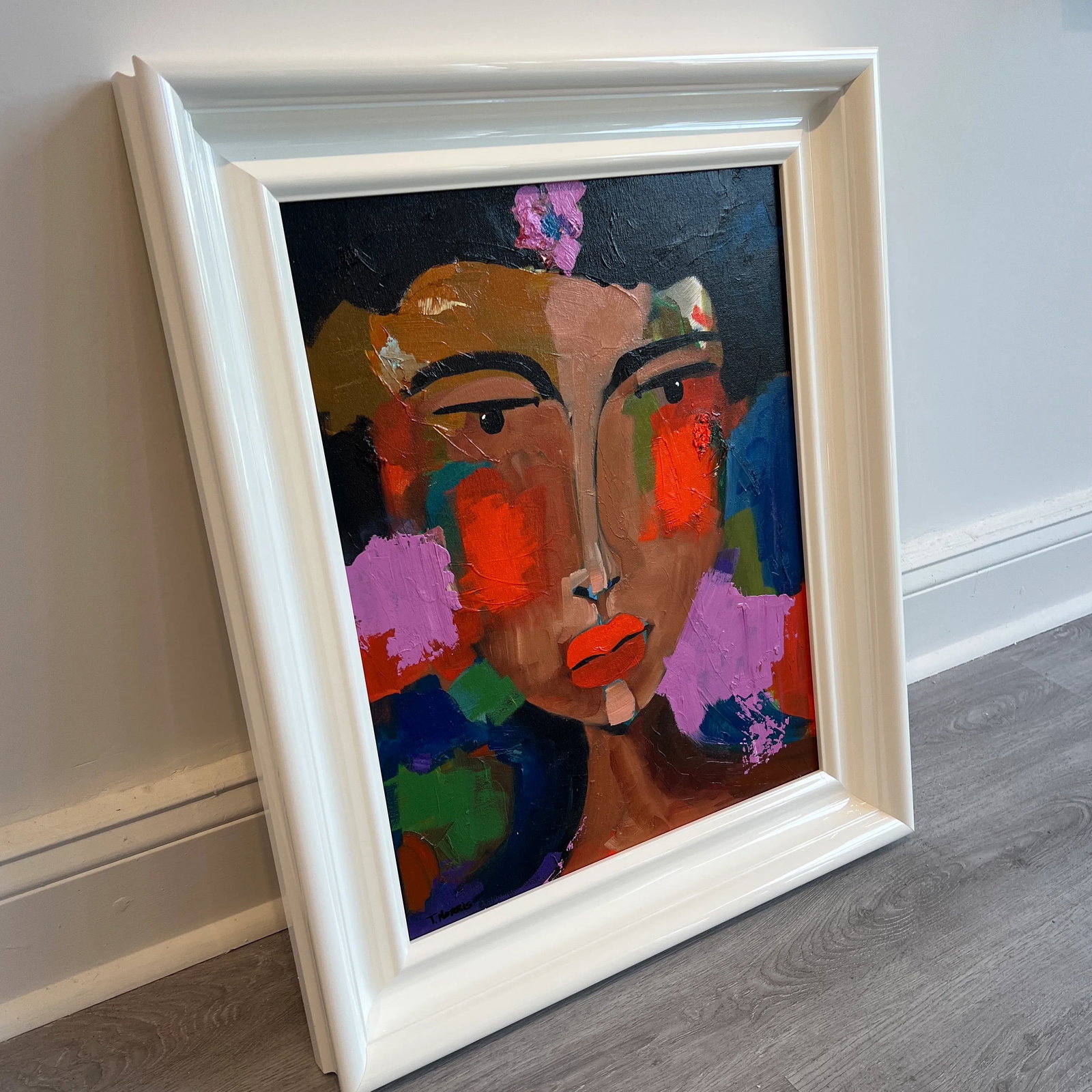 Expressionist Portrait Painting, She Can Wait if She Wants by Trudi Norris - 7