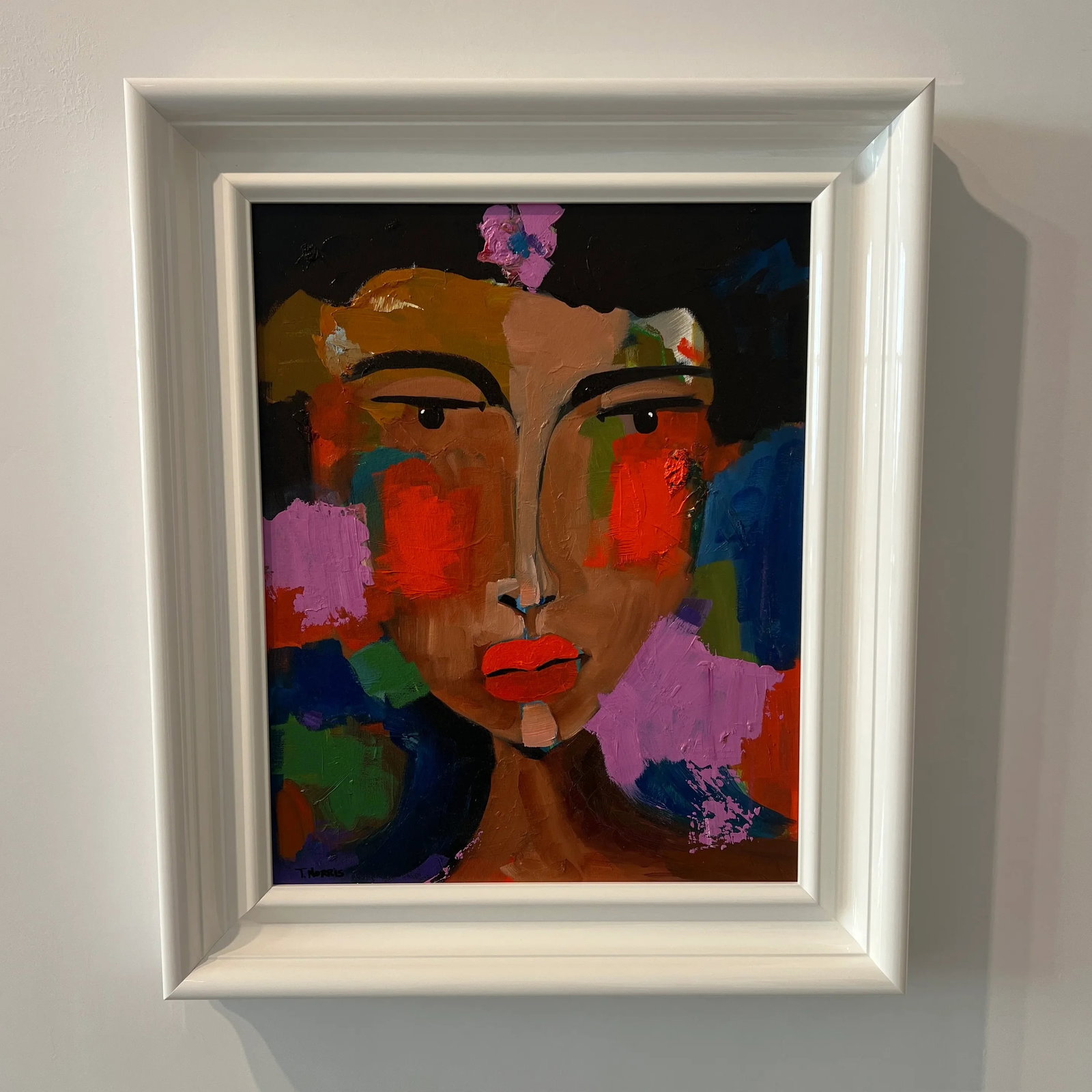 Expressionist Portrait Painting, She Can Wait if She Wants by Trudi Norris - 9