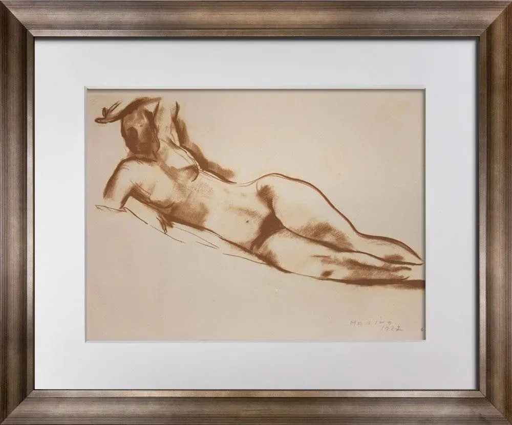 Marino Marini Lithograph Signed Ltd Edition "Riposo" With Custom Frame - 6
