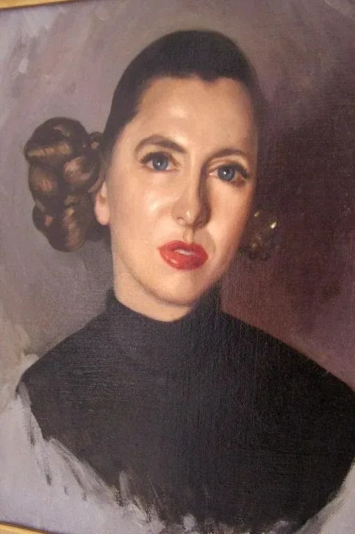 Portrait Painting of a Young Woman signed Paul Longenecker, American 1954 - 2
