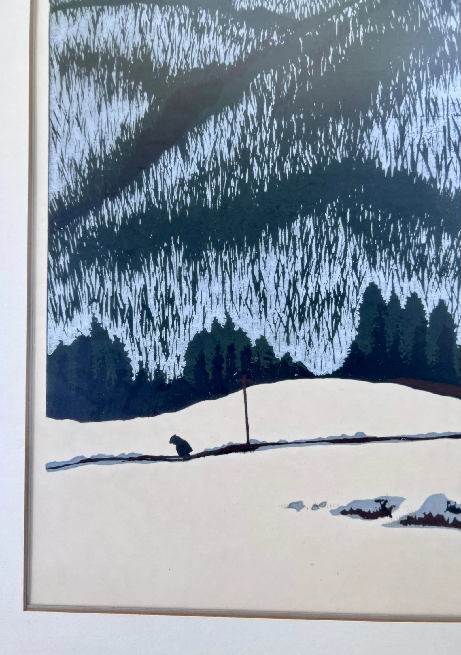 1978 Mitsuhiro Unno Woodblock Print Signed and Framed - 5