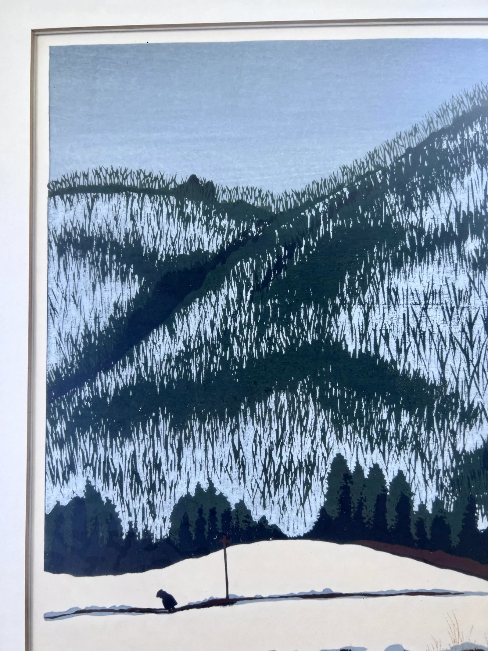 1978 Mitsuhiro Unno Woodblock Print Signed and Framed - 6