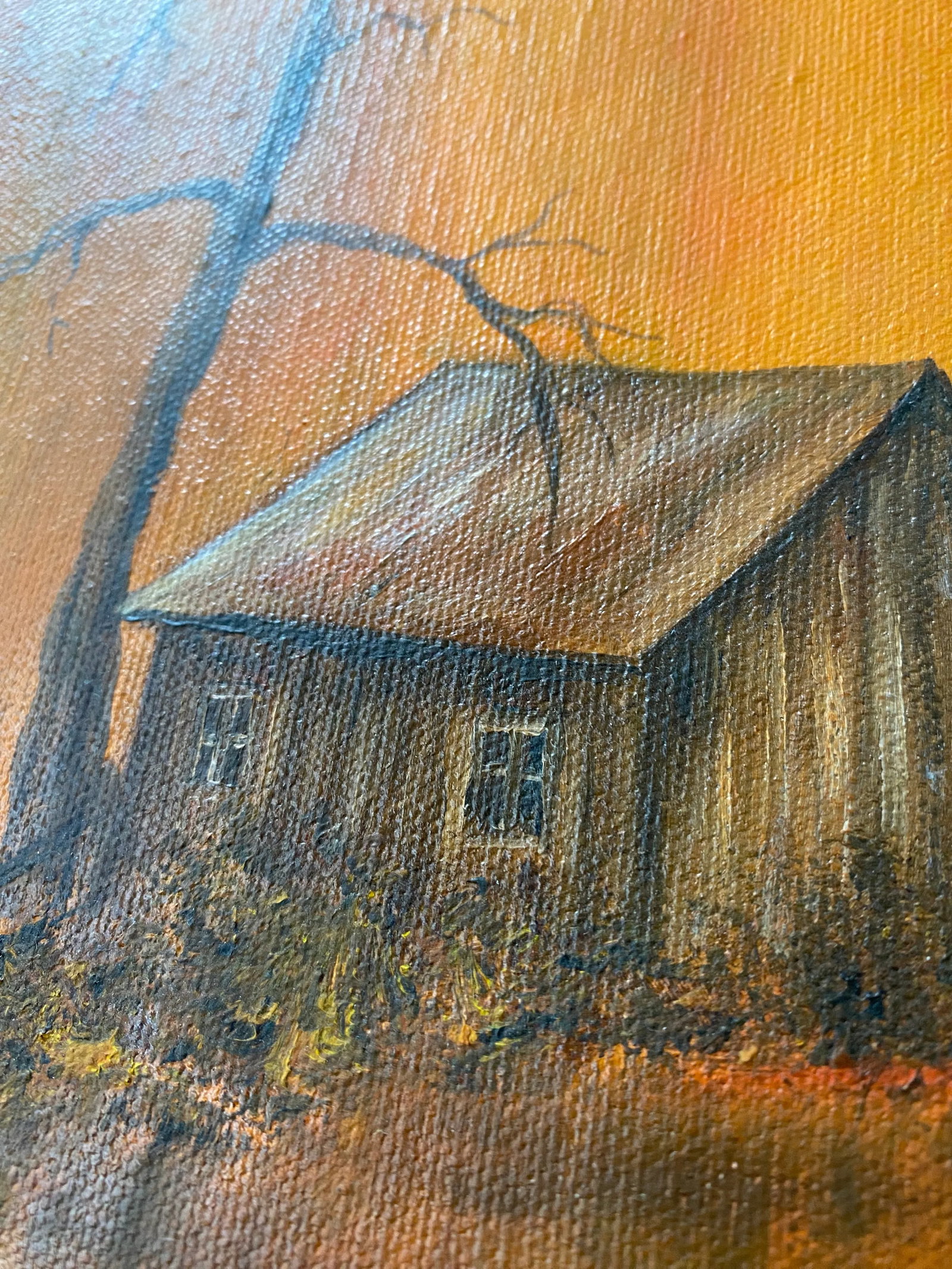 Folk Art Original Farmhouse Painting Signed (1972) - 7