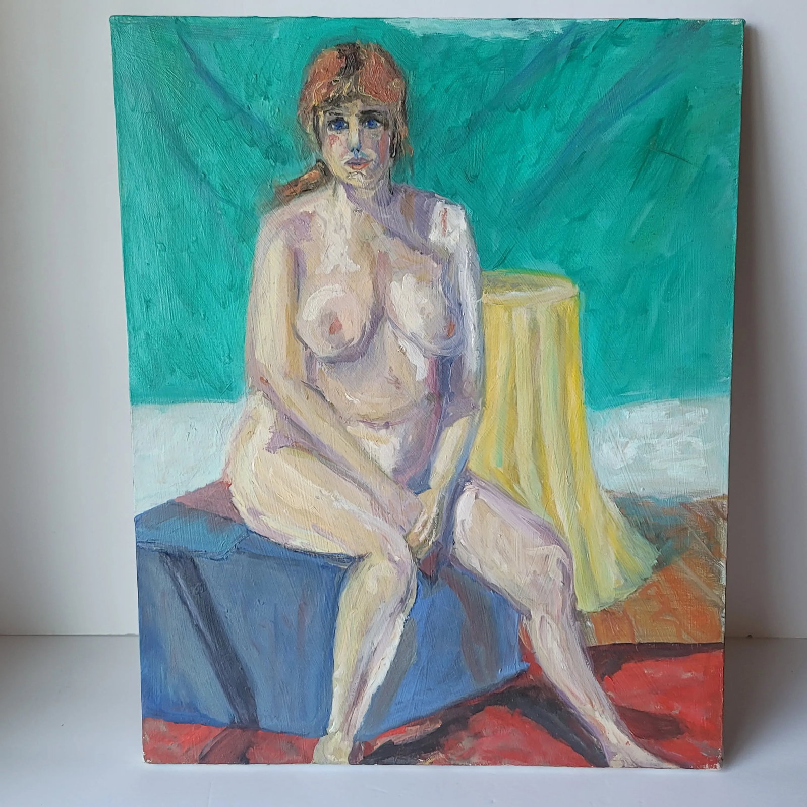 Early 21st Century Portrait Nude Woman Sitting Oil Painting by Rosemary Rabut - 6