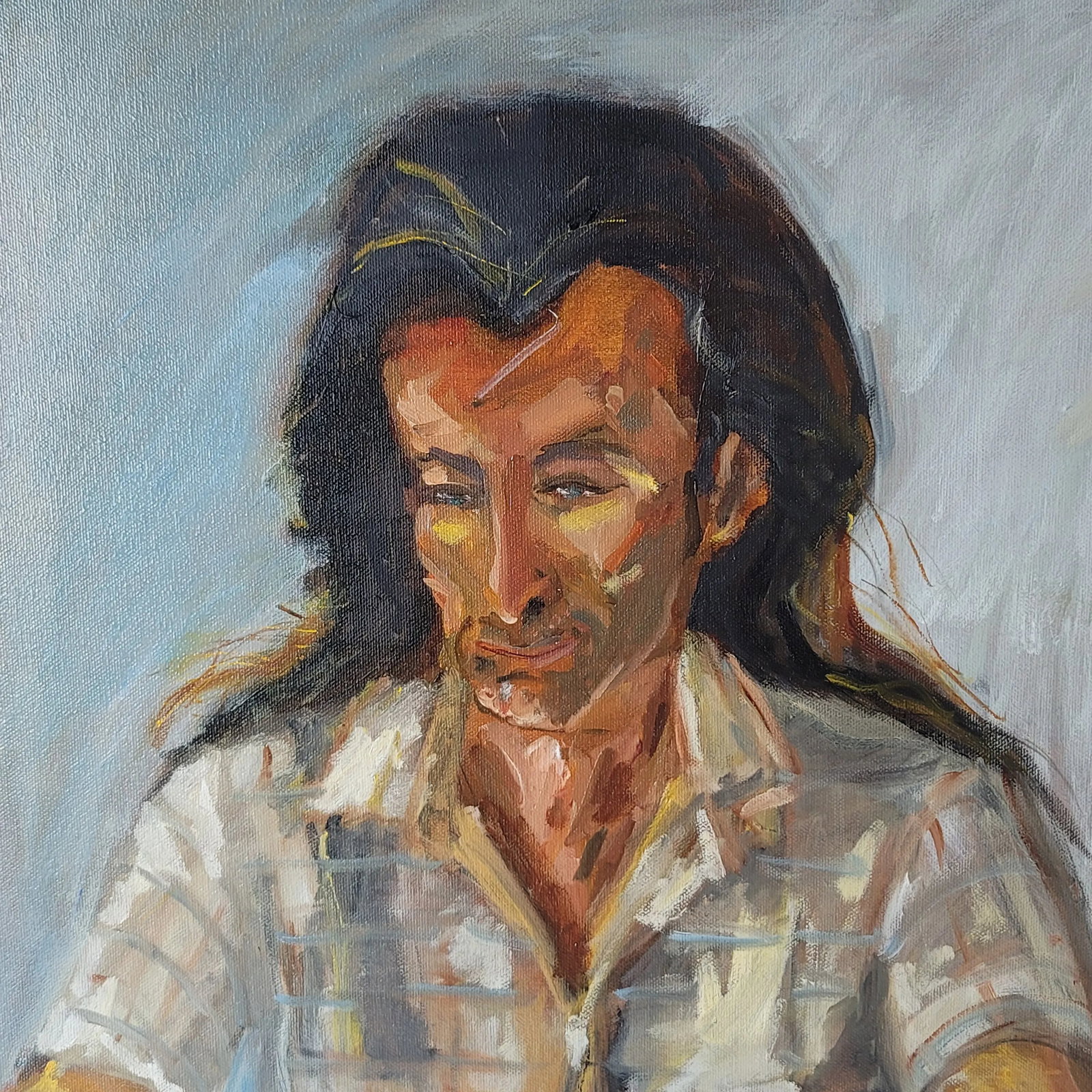 2000s "John" Expressionist Portrait Oil Painting of a Man by Rosemary Rabut - 4