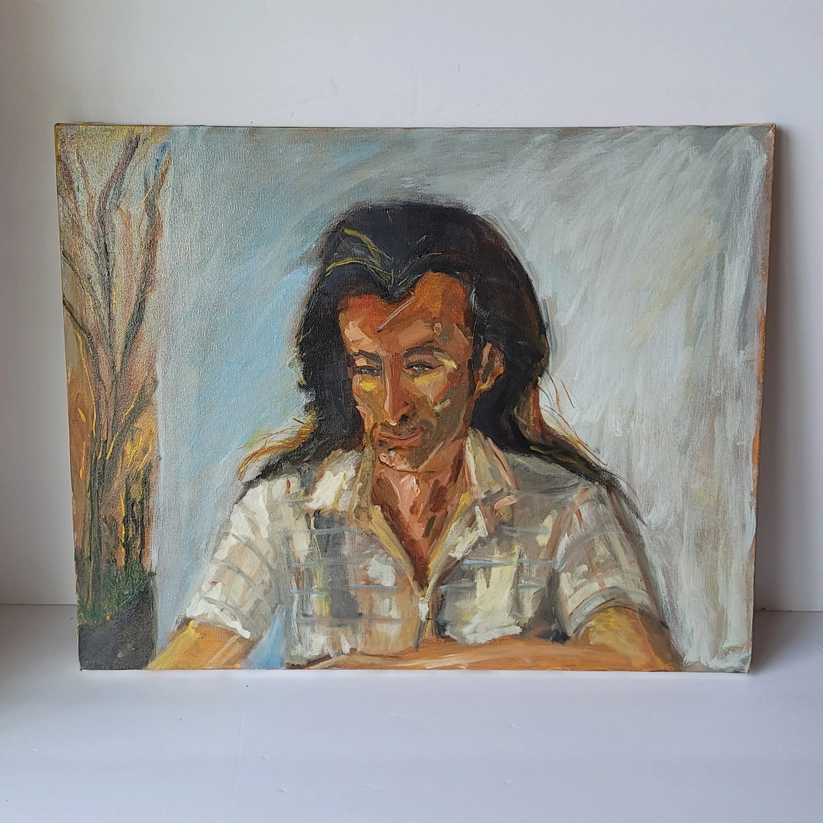 2000s "John" Expressionist Portrait Oil Painting of a Man by Rosemary Rabut - 5