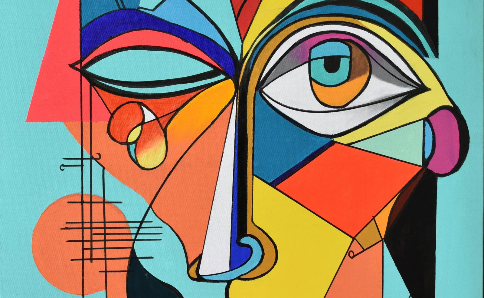 Energetic Chromatic Abstract Portrait Painting by Percy Rivera - 3