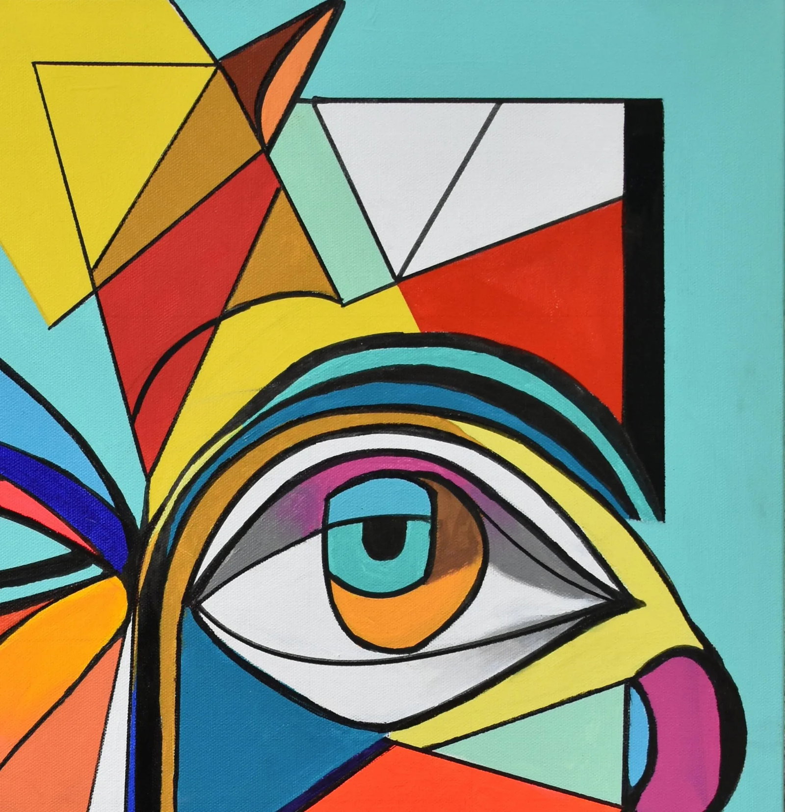 Energetic Chromatic Abstract Portrait Painting by Percy Rivera - 5