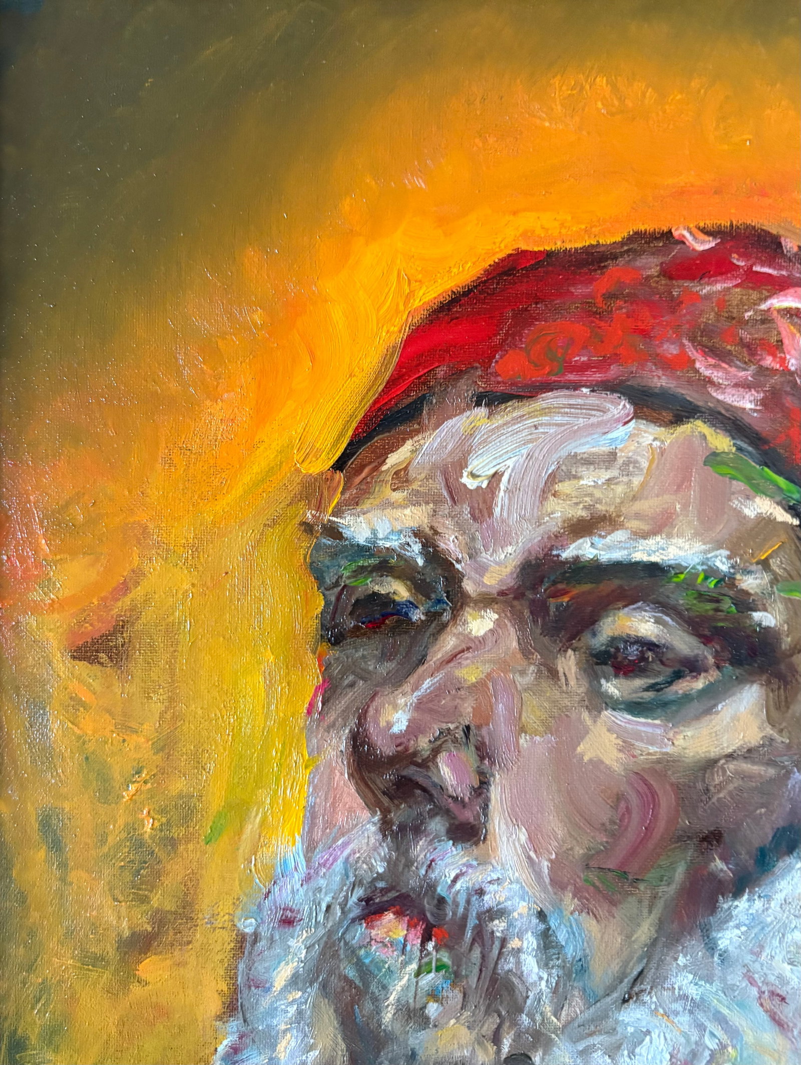 Portrait of a Man, Contemporary Expressionist Oil Painting, by Van Ness - 5