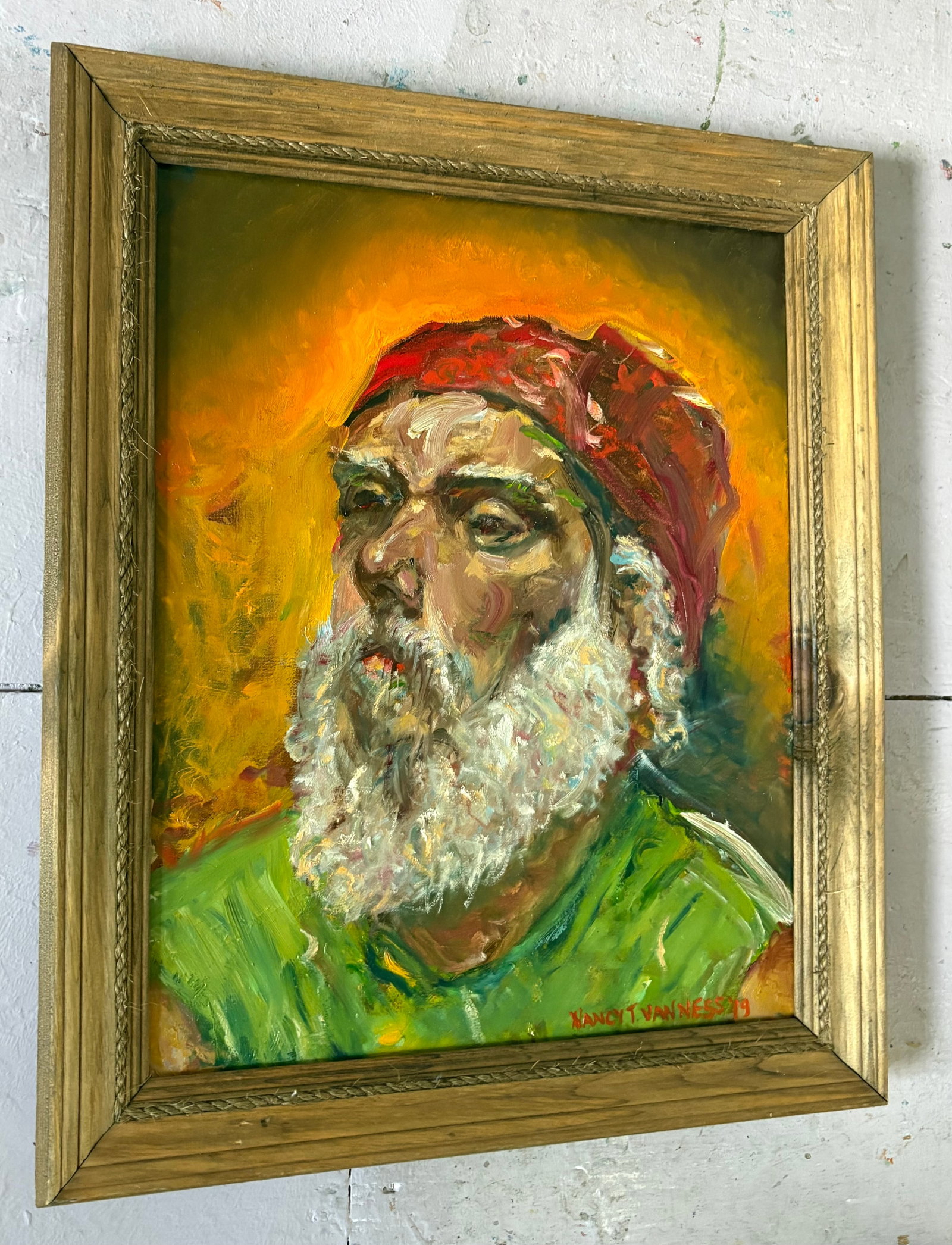 Portrait of a Man, Contemporary Expressionist Oil Painting, by Van Ness - 6