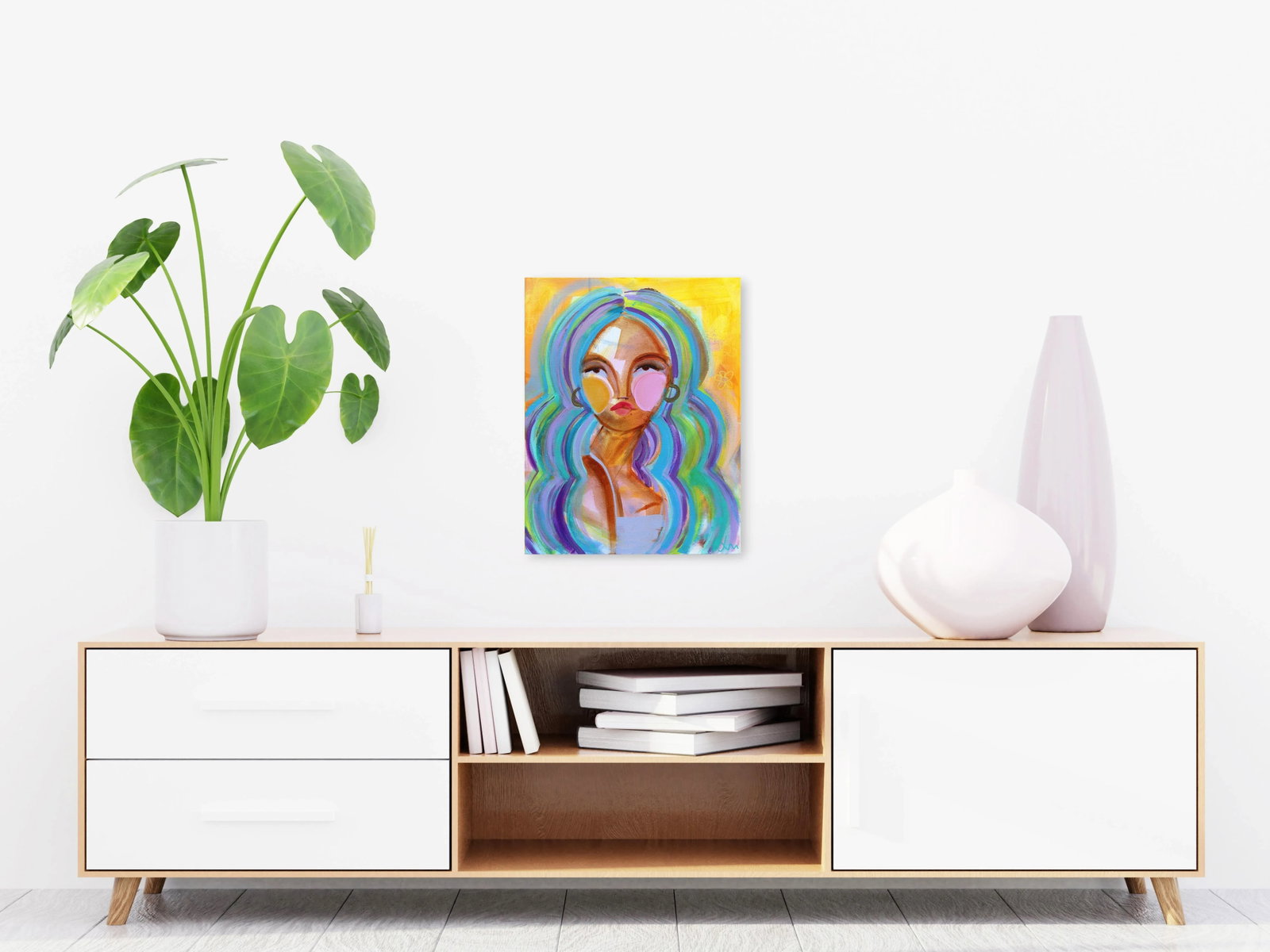 Indigo Bombshell Original Artwork by Lindsey McCord - 7