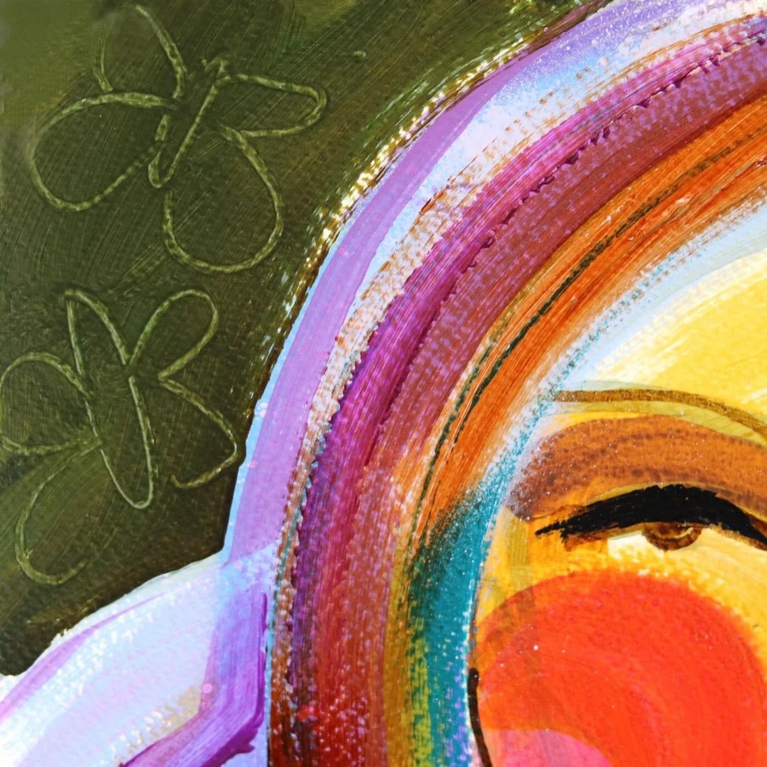 Butterfly Bombshell 2 - Colorful Abstract Figurative Portrait Original Artwork by Lindsey McCord - 2
