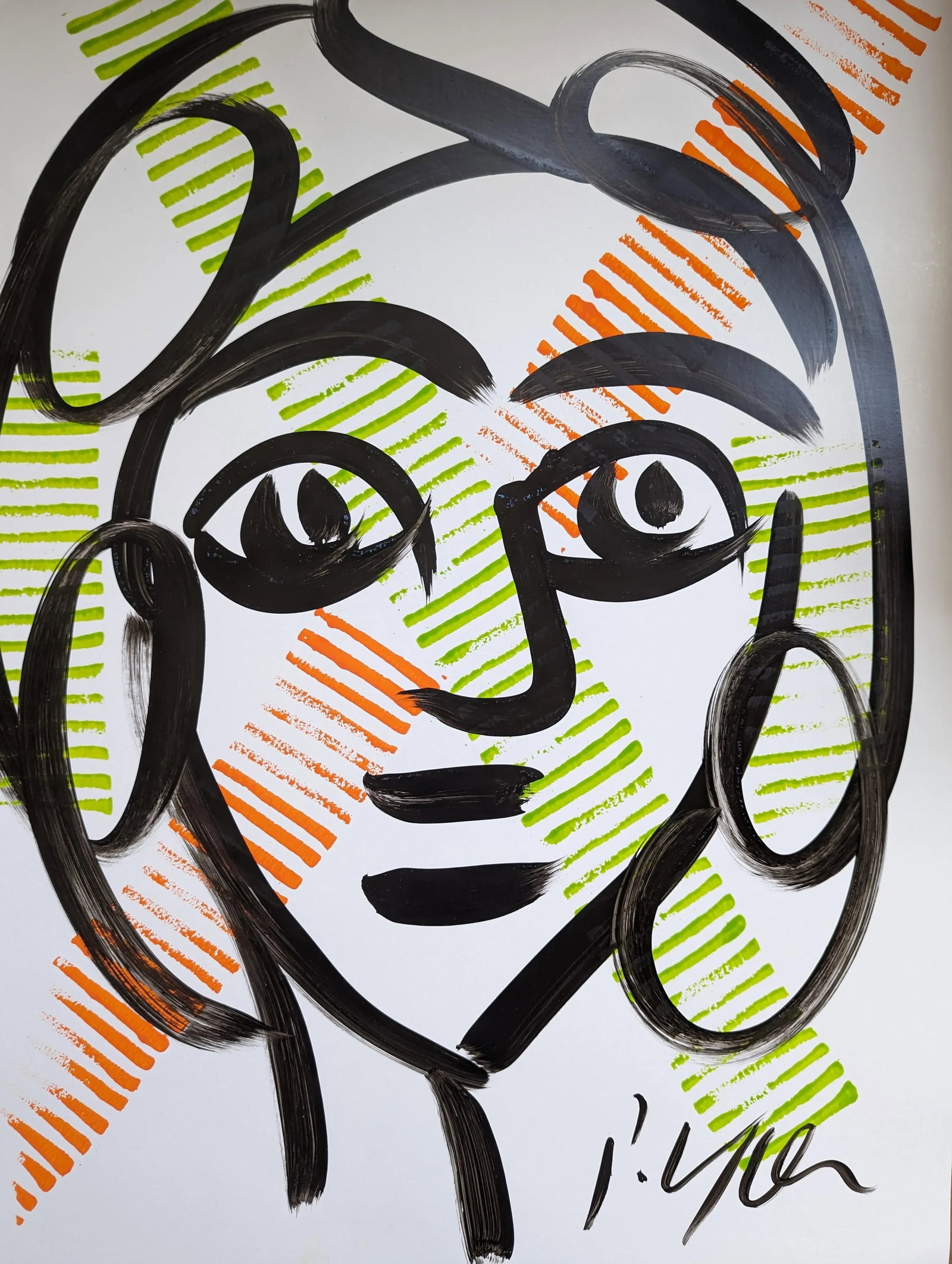 Late 20th Century Peter Keil Abstract Portrait Painting - 2