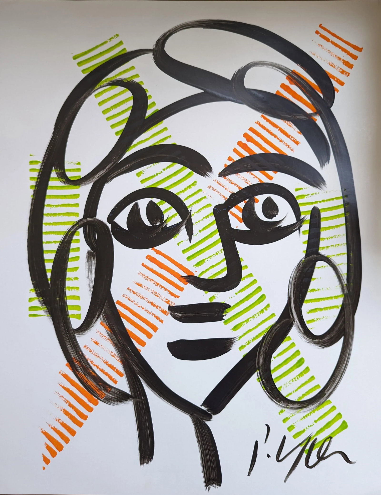 Late 20th Century Peter Keil Abstract Portrait Painting - 5