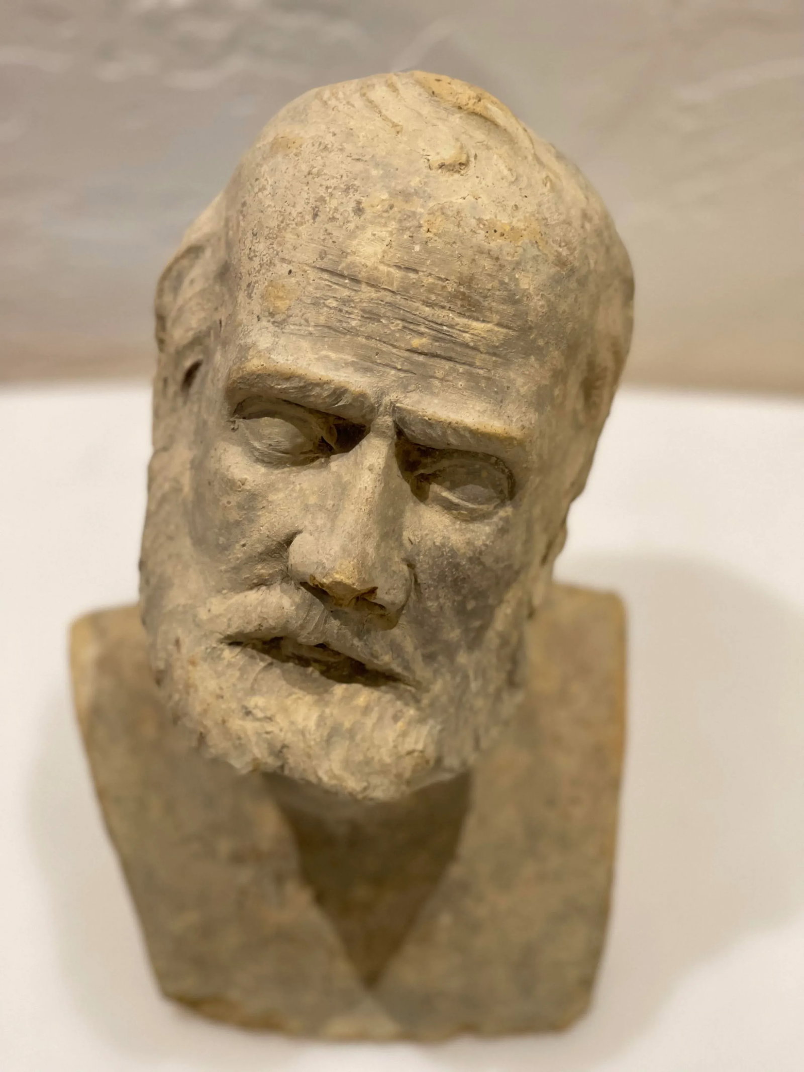 1970s Vintage Italian Terracotta Old Man Bust - 2