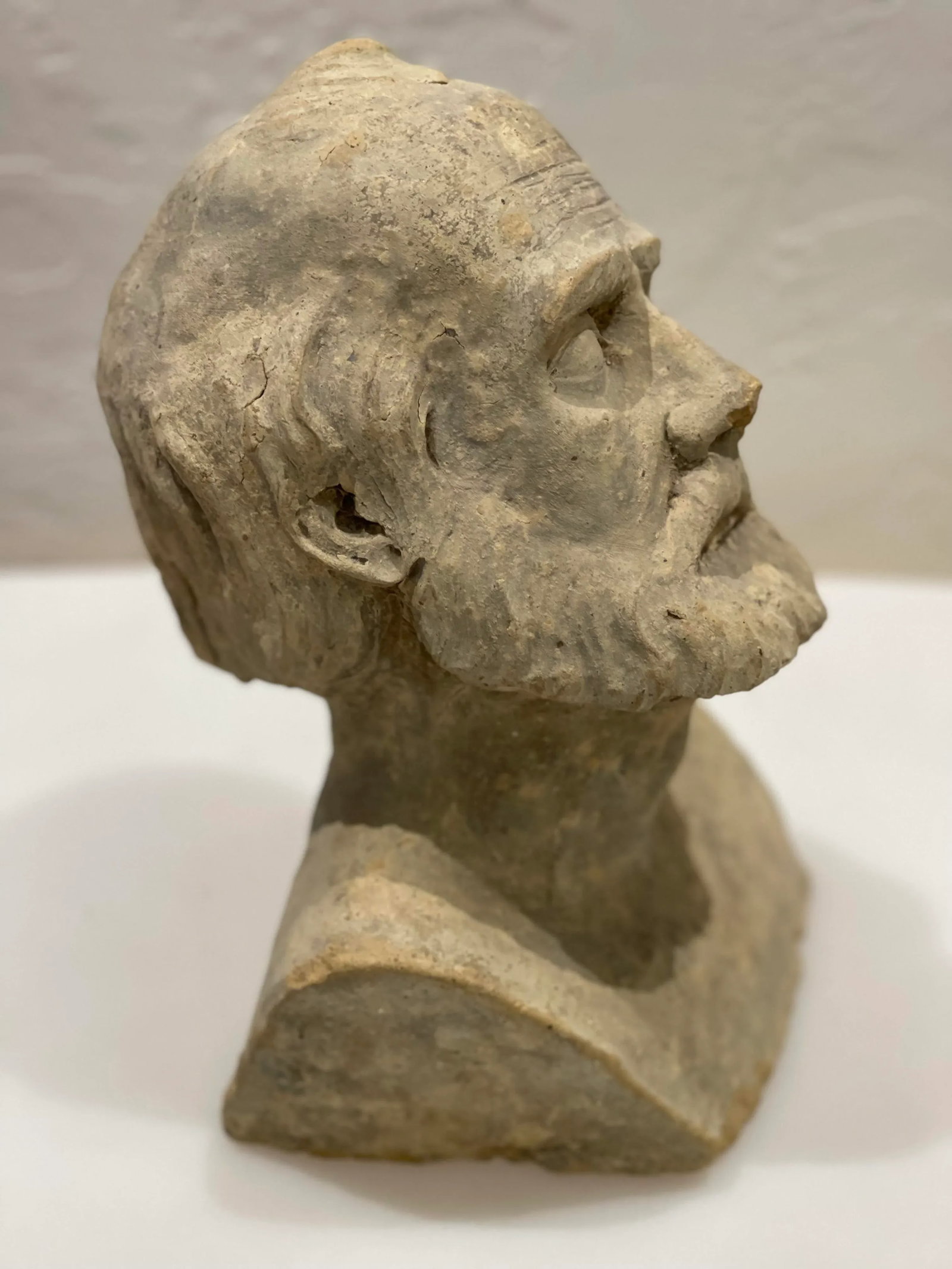 1970s Vintage Italian Terracotta Old Man Bust - 3