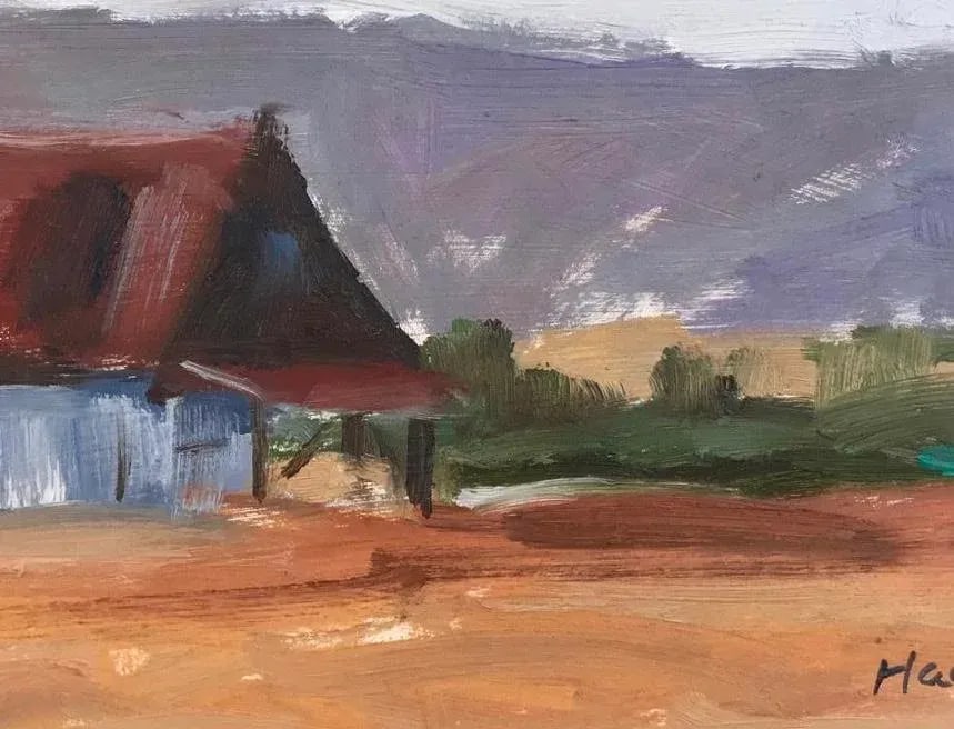 Modern Impressionist Plein-Air Landscape Original Oil by L Haas - 3