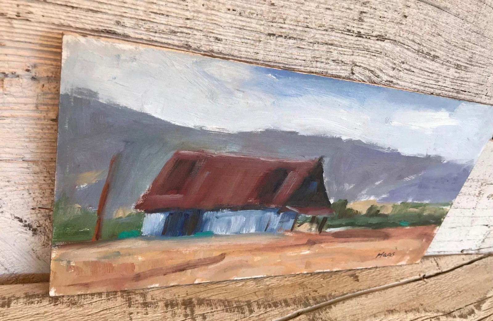 Modern Impressionist Plein-Air Landscape Original Oil by L Haas - 5