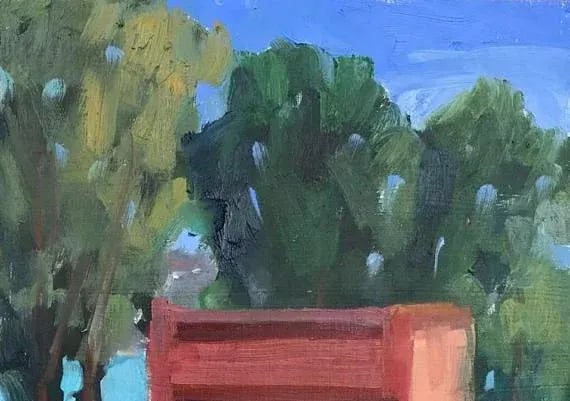 Old Brick Building - Plein Air Oil Painting - 4