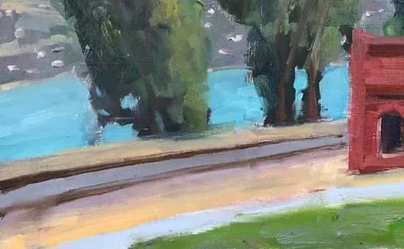 Old Brick Building - Plein Air Oil Painting - 5