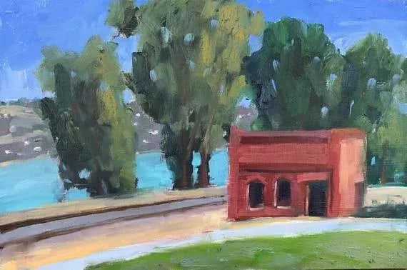 Old Brick Building - Plein Air Oil Painting - 9