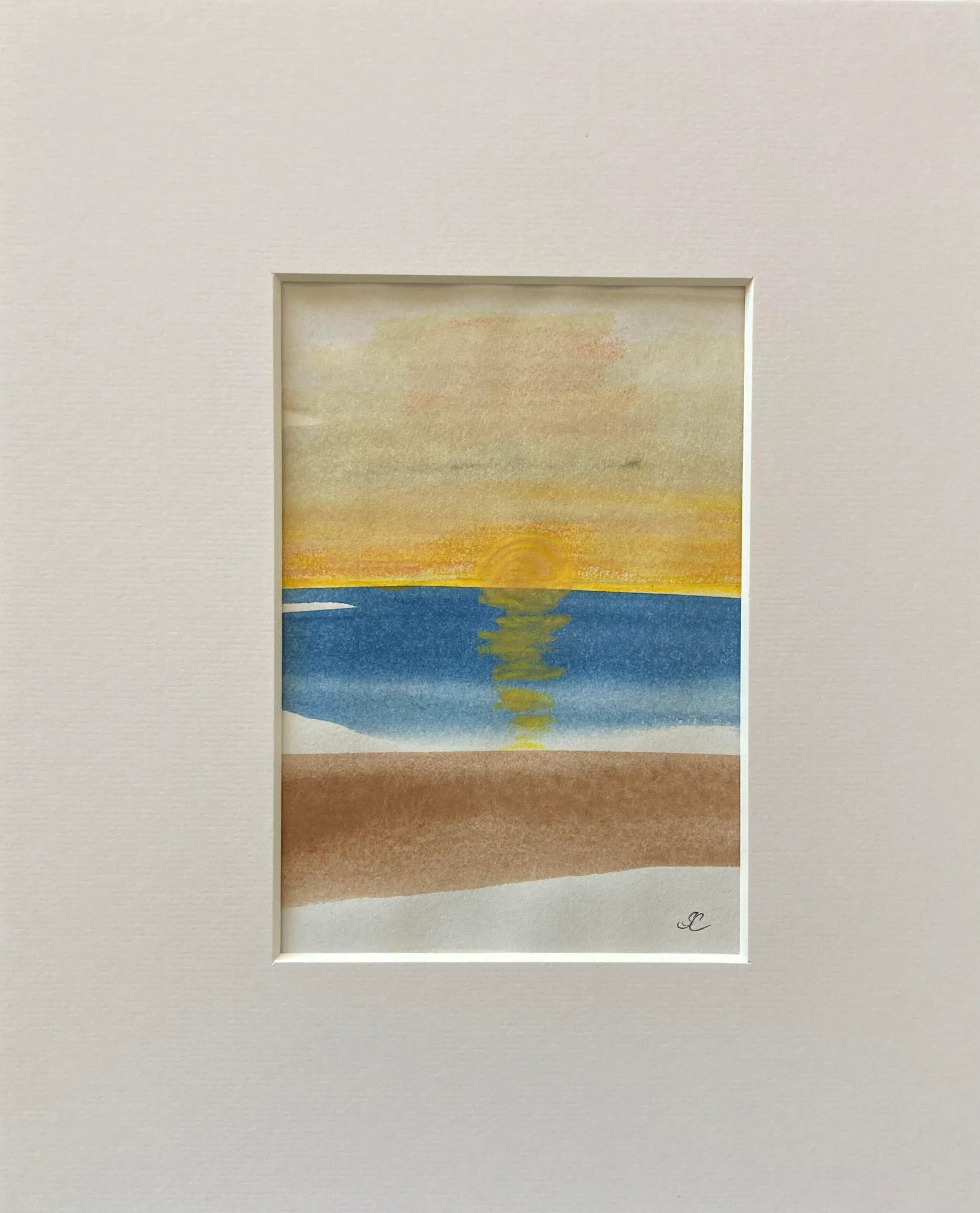 Contemporary Original Watercolor Ocean Painting on Paper by Stephanie Cate - 2