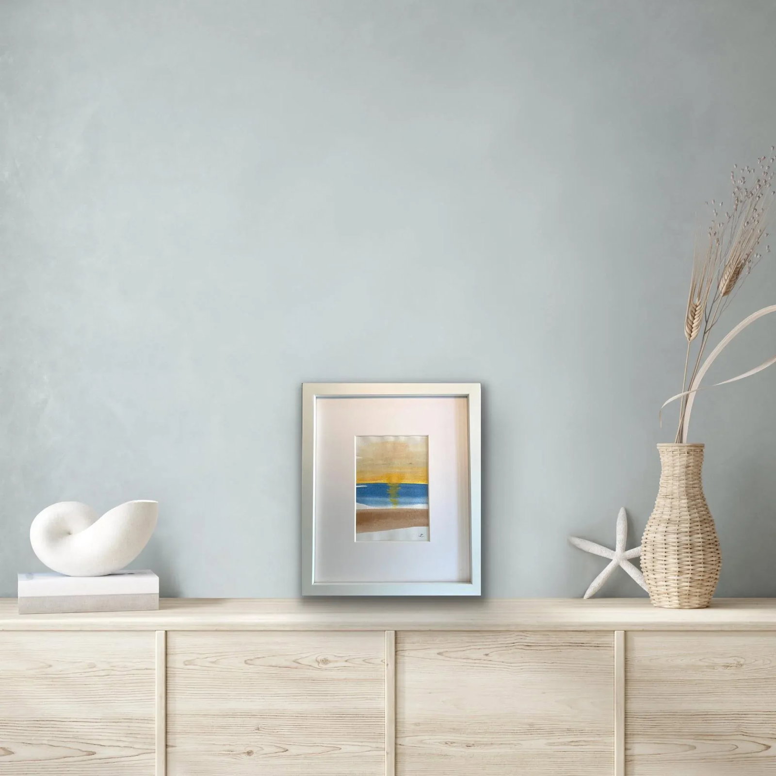 Contemporary Original Watercolor Ocean Painting on Paper by Stephanie Cate - 4