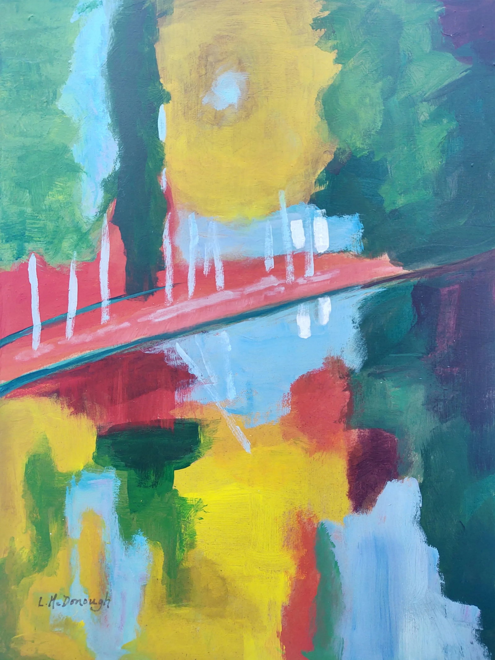 Talisman Tribute Original Impressionist Acrylic Painting by Linda McDonough - 9