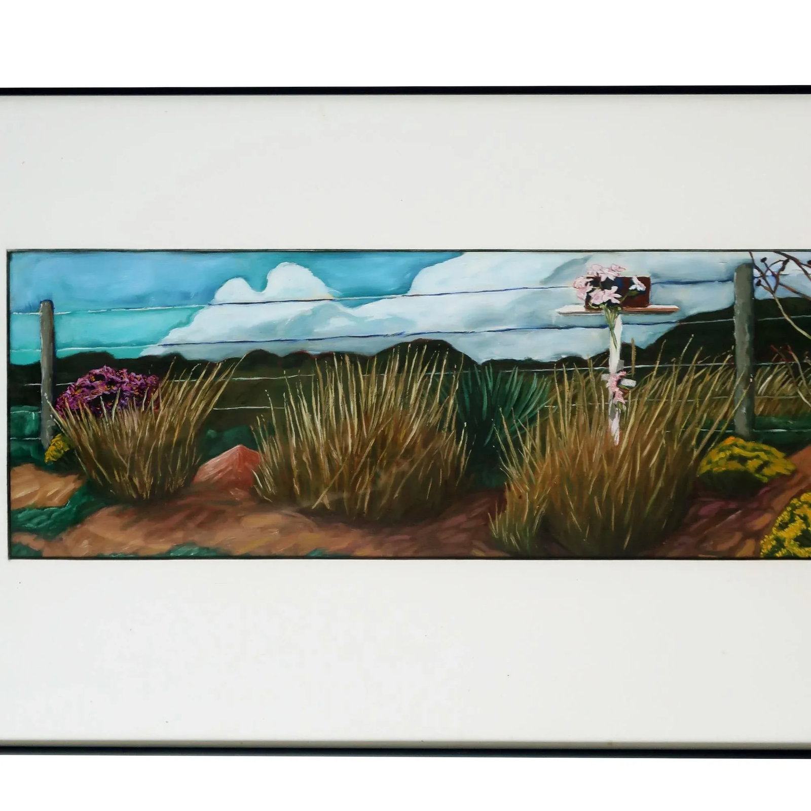 Margaret McGee "Wildflowers/Las Vegas" Oil on Paper 1989 - 3