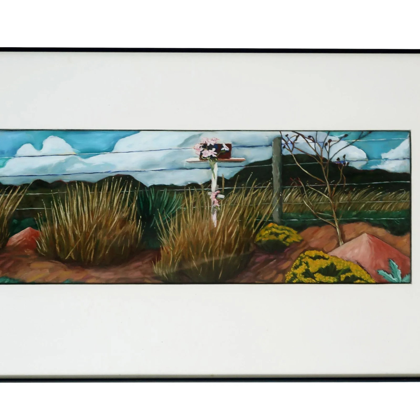 Margaret McGee "Wildflowers/Las Vegas" Oil on Paper 1989 - 4