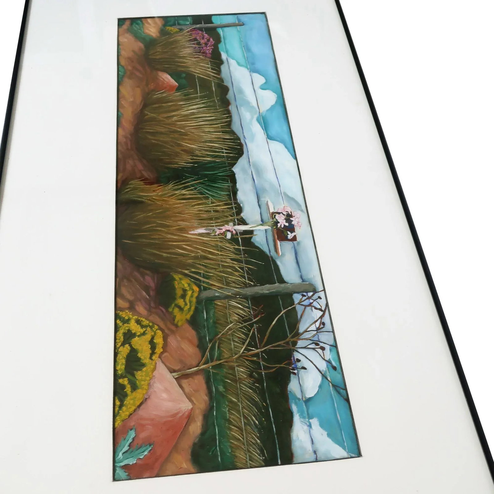 Margaret McGee "Wildflowers/Las Vegas" Oil on Paper 1989 - 5