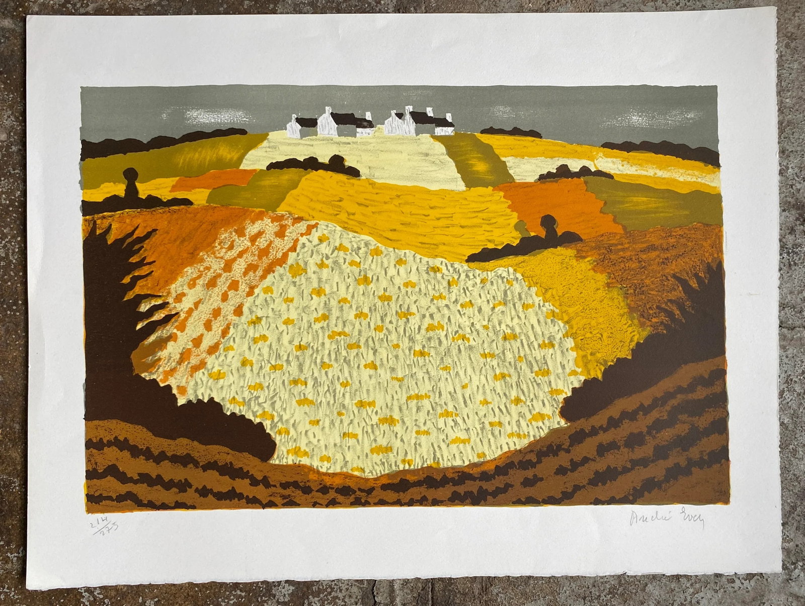 1970s Andre Even Farmhouse Lithograph - 2