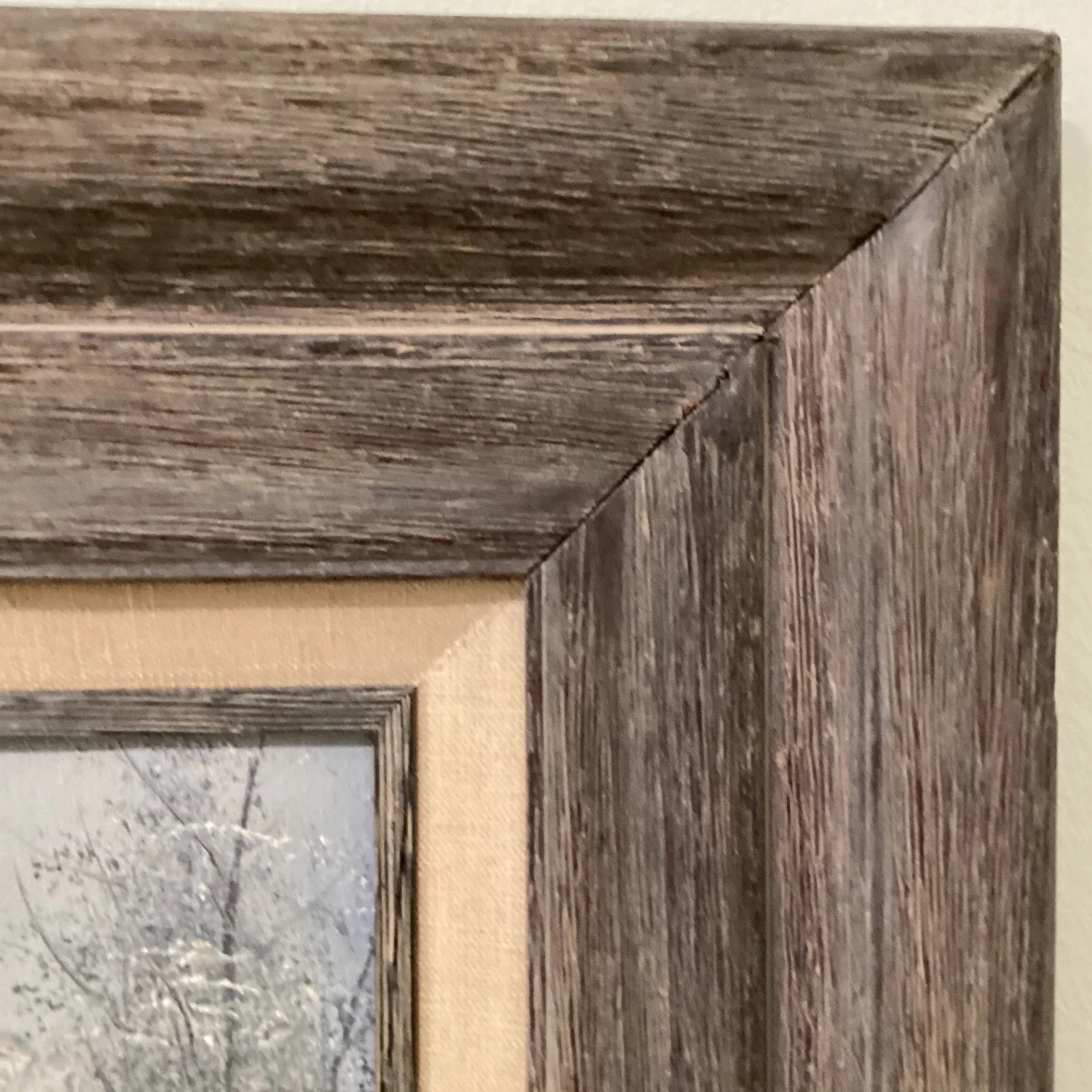 Vintage Oil Painting on Wood Winter Landscape - 8