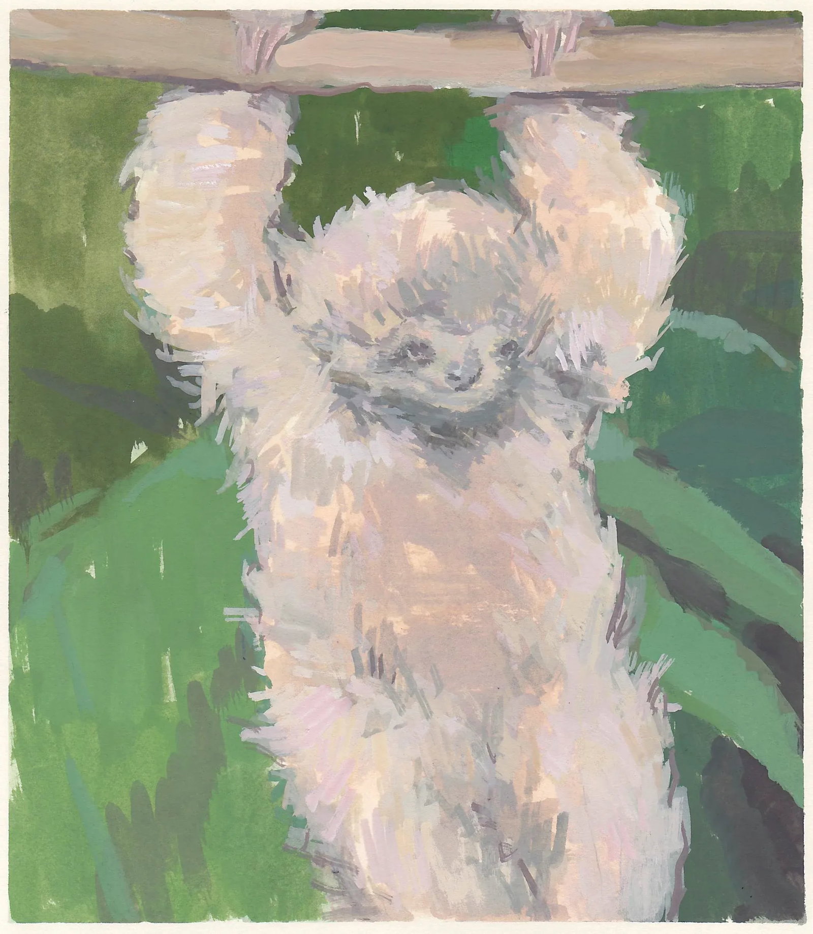 Sloth Print Contemporary Original Expressionist Painting by Michelle Farro - 3