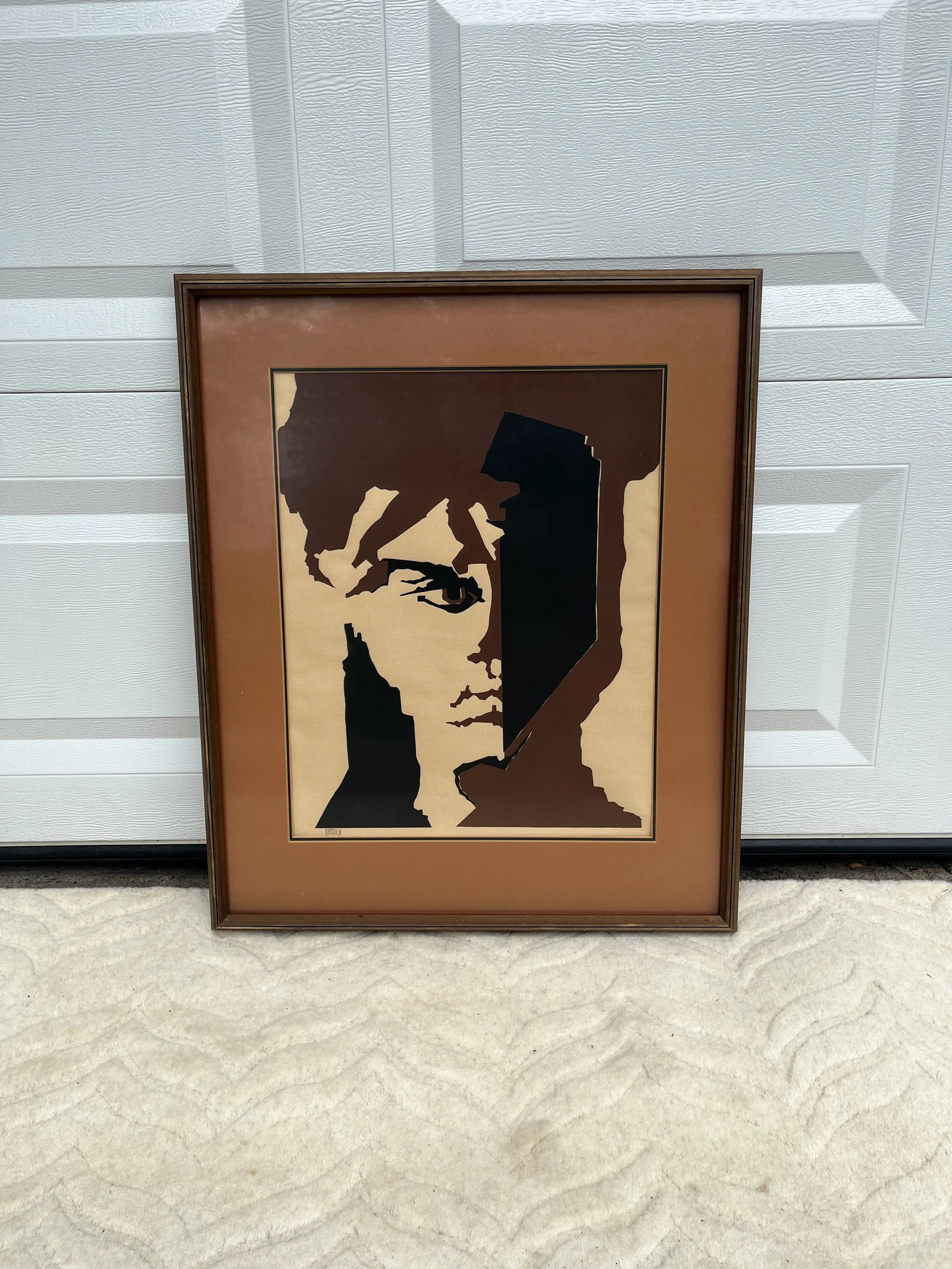 1970s Mid-Century Vintage Large Framed Portrait - 7