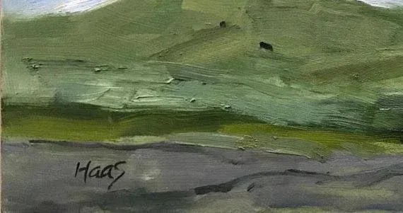 Yolo County Cows Plein-Air Landscape Original Oil by L Haas - 6