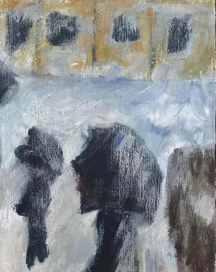 Winter Landscape (After Monet) Original Oil Painting by L Haas - 4