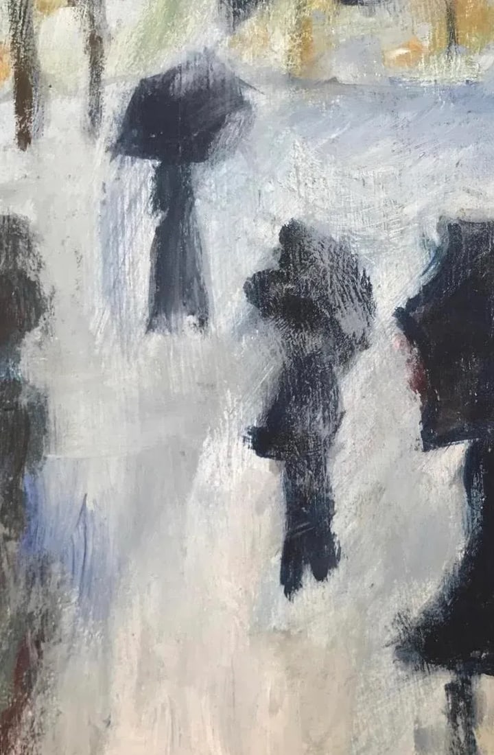 Winter Landscape (After Monet) Original Oil Painting by L Haas - 5