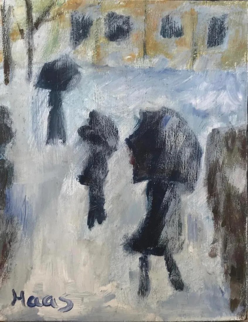 Winter Landscape (After Monet) Original Oil Painting by L Haas - 7