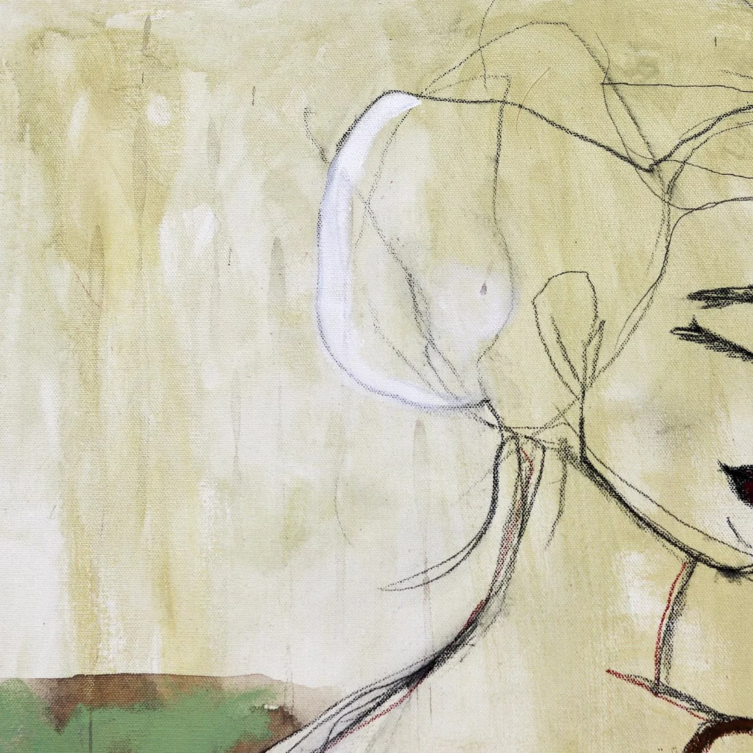 Gisela - Abstract Expressionist Contemporary Figurative Portrait Original Artwork by Erin Hammond - 2