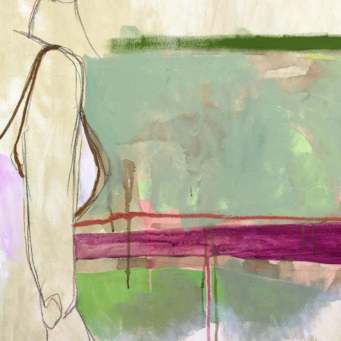Gisela - Abstract Expressionist Contemporary Figurative Portrait Original Artwork by Erin Hammond - 5