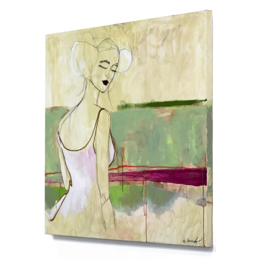 Gisela - Abstract Expressionist Contemporary Figurative Portrait Original Artwork by Erin Hammond - 7