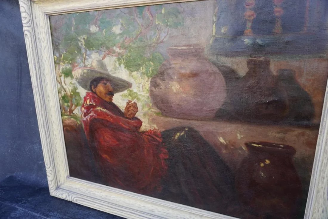 All in a Day's Work - Oil on Canvas 1920s - 5