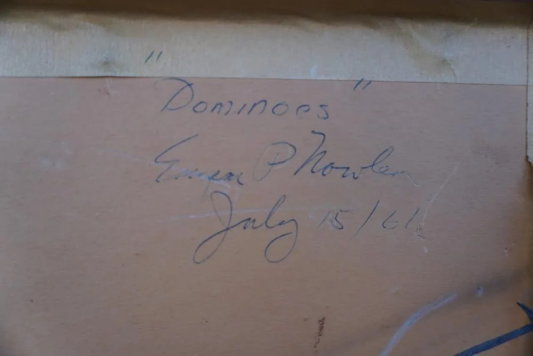 Eugene P Nowlen (1899-1977) Dominoes 1961 Watercolor - 9