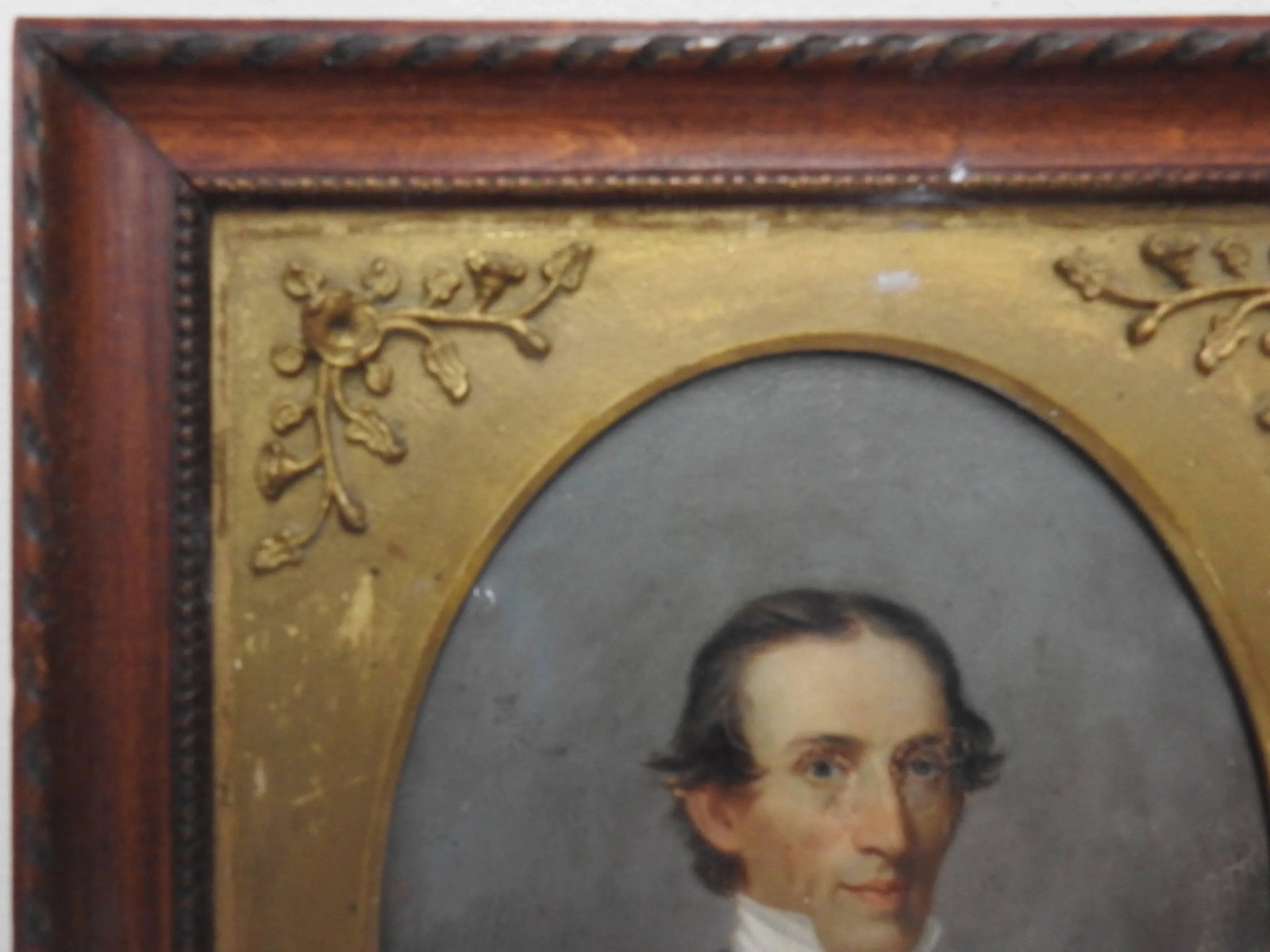 Early 20th Century Lady and Gentleman Oil on Board Set of Two Framed Paintings - 5