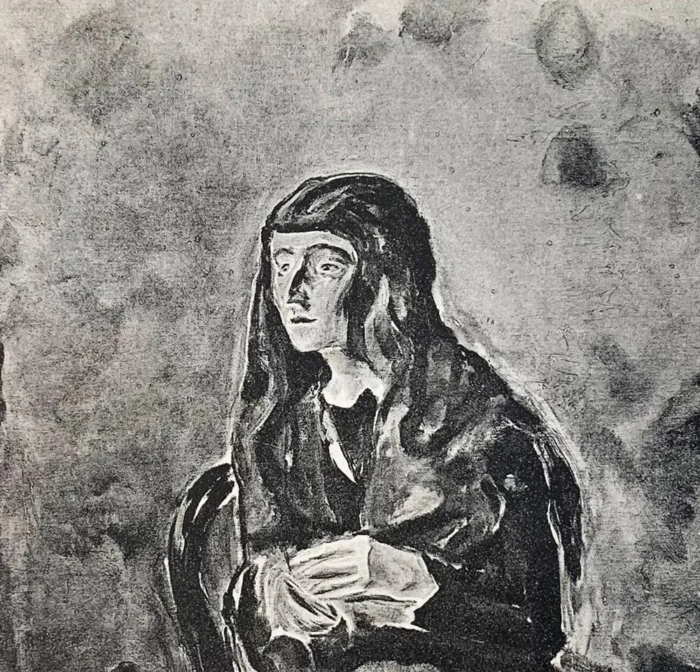 Edvard Munch "Madchenbild" Lithograph (1922), Limited Edition 61/200, Signed in Plate, Custom Framed - 3