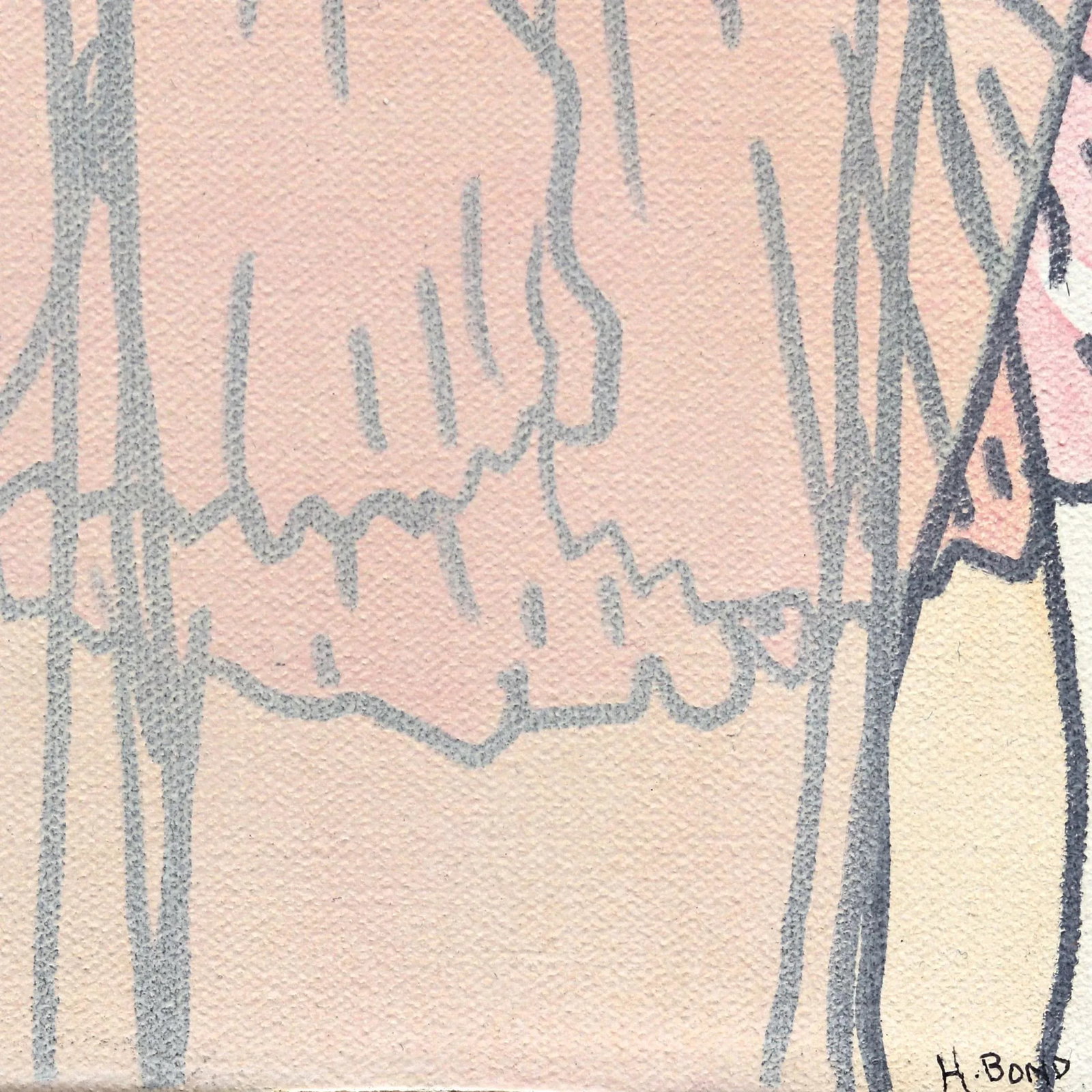 Untitled (Pinkie) - Figurative Portrait Woman Original Artwork by Hilary Bond - 5