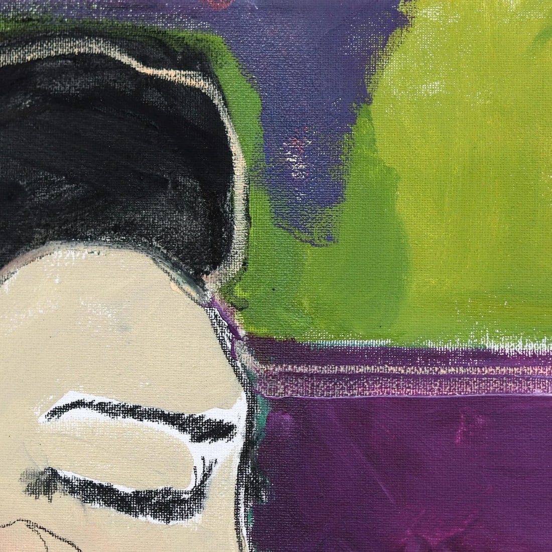 Greta - Colorful Abstract Expressionism Figurative Original Artwork by Erin Hammond - 3