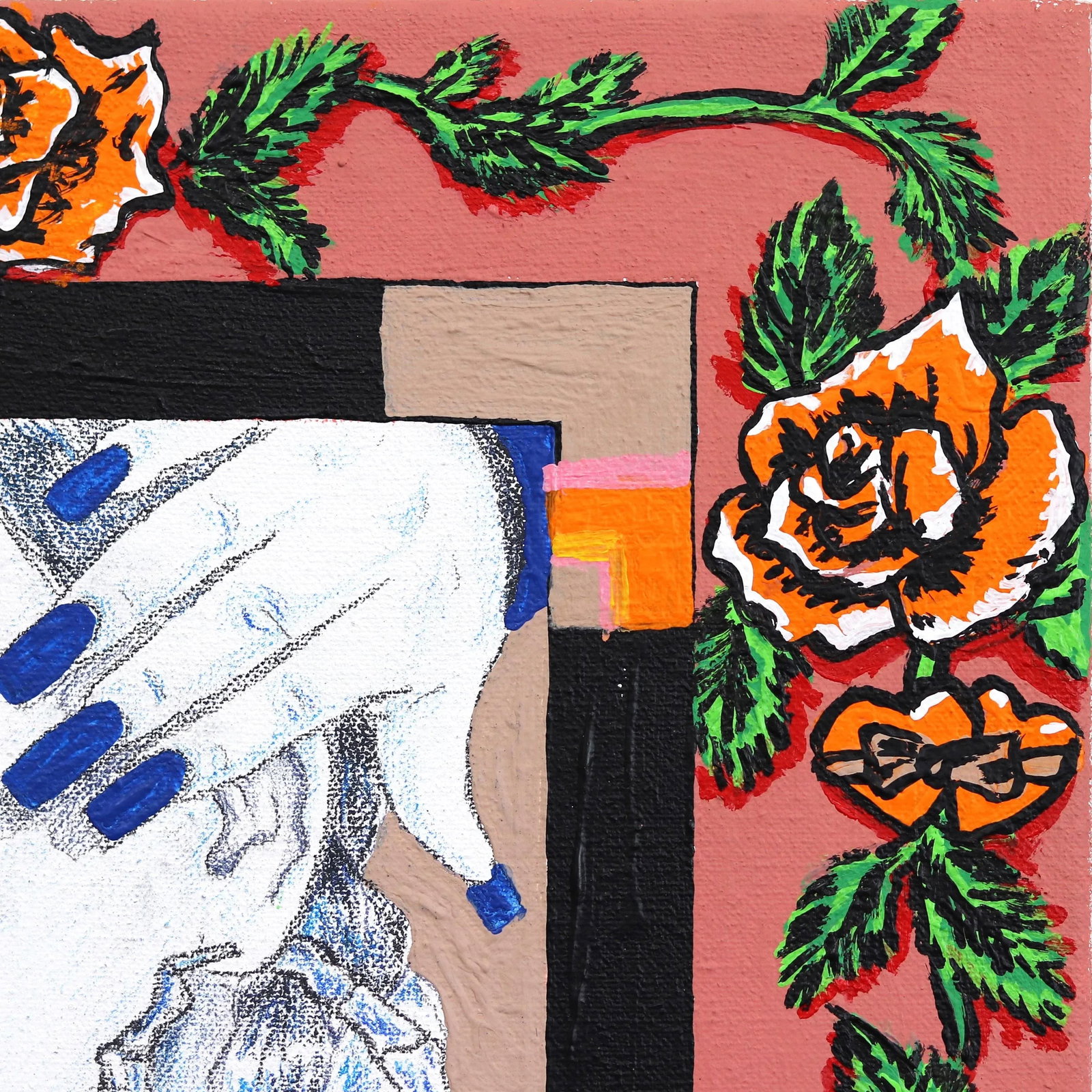 Holy Moly Her Earrings Icier Than Bolis - Abstract Colorful Portrait Original Artwork by Danny Brown - 3
