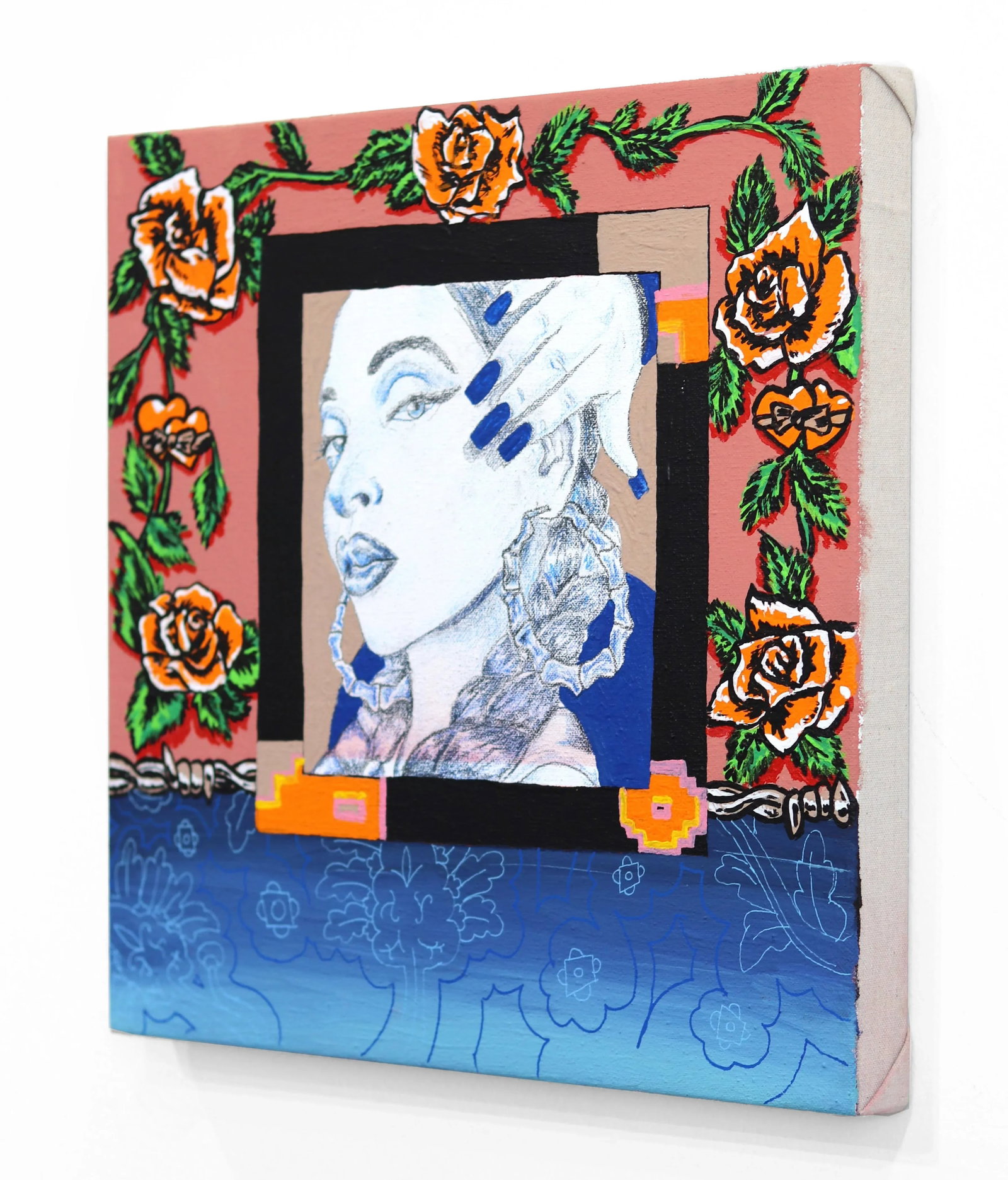 Holy Moly Her Earrings Icier Than Bolis - Abstract Colorful Portrait Original Artwork by Danny Brown - 6